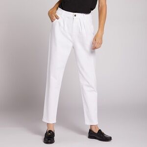 Current/Elliott Arroyo High Rise Pleated Jean in White